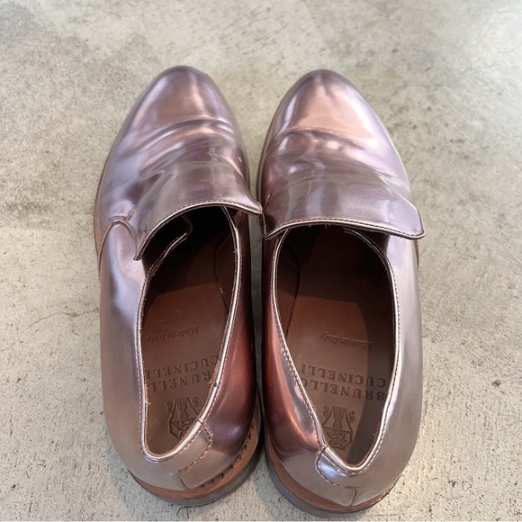 Brunello Cucinelli Metallic Patent Leather Loafers - Picture 6 of 10